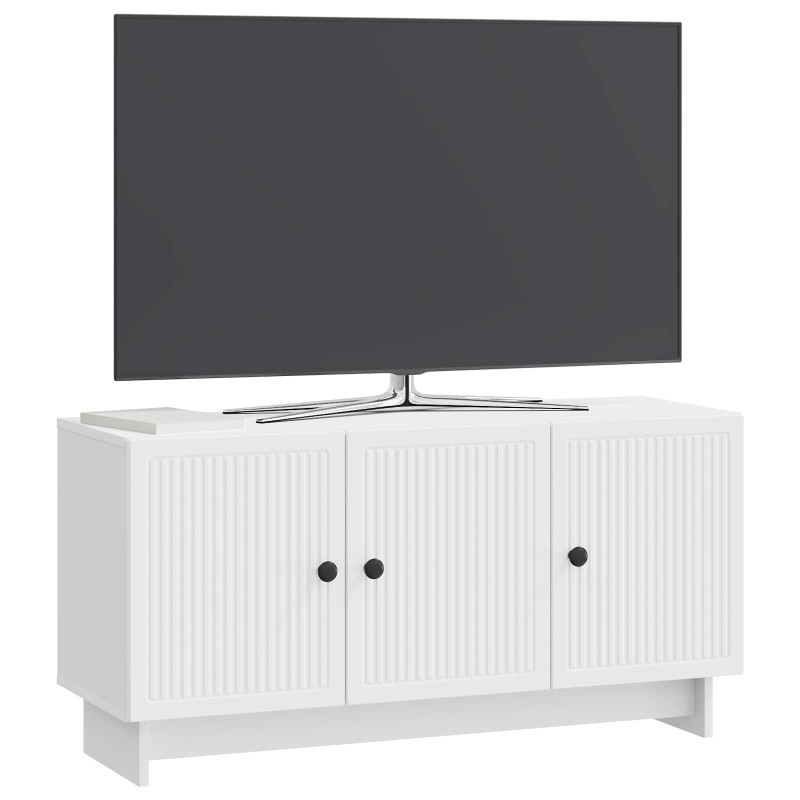 vidaXL Ντουλάπι TV Λευκό 99 x 34,5 x 50 εκ. Επεξεργασμένο Ξύλο