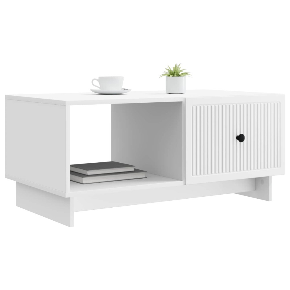 vidaXL Τραπεζάκι σαλονιού Λευκό 90 x 50 x 40 cm Επεξεργασμένο Ξύλο