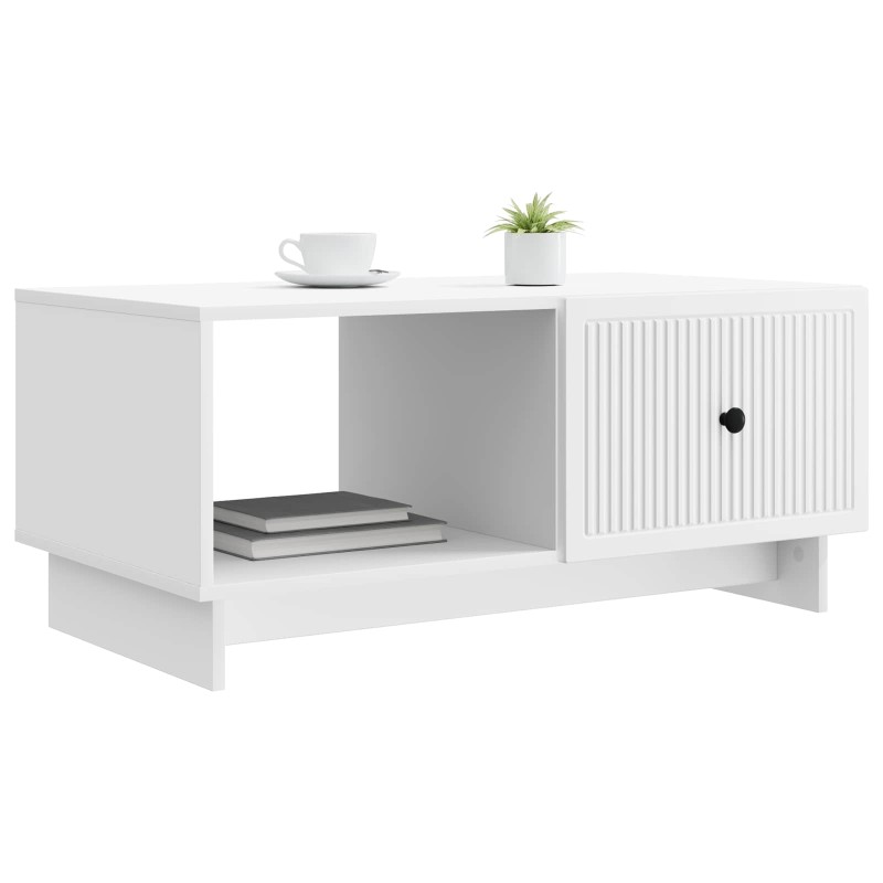 vidaXL Τραπεζάκι σαλονιού Λευκό 90 x 50 x 40 cm Επεξεργασμένο Ξύλο