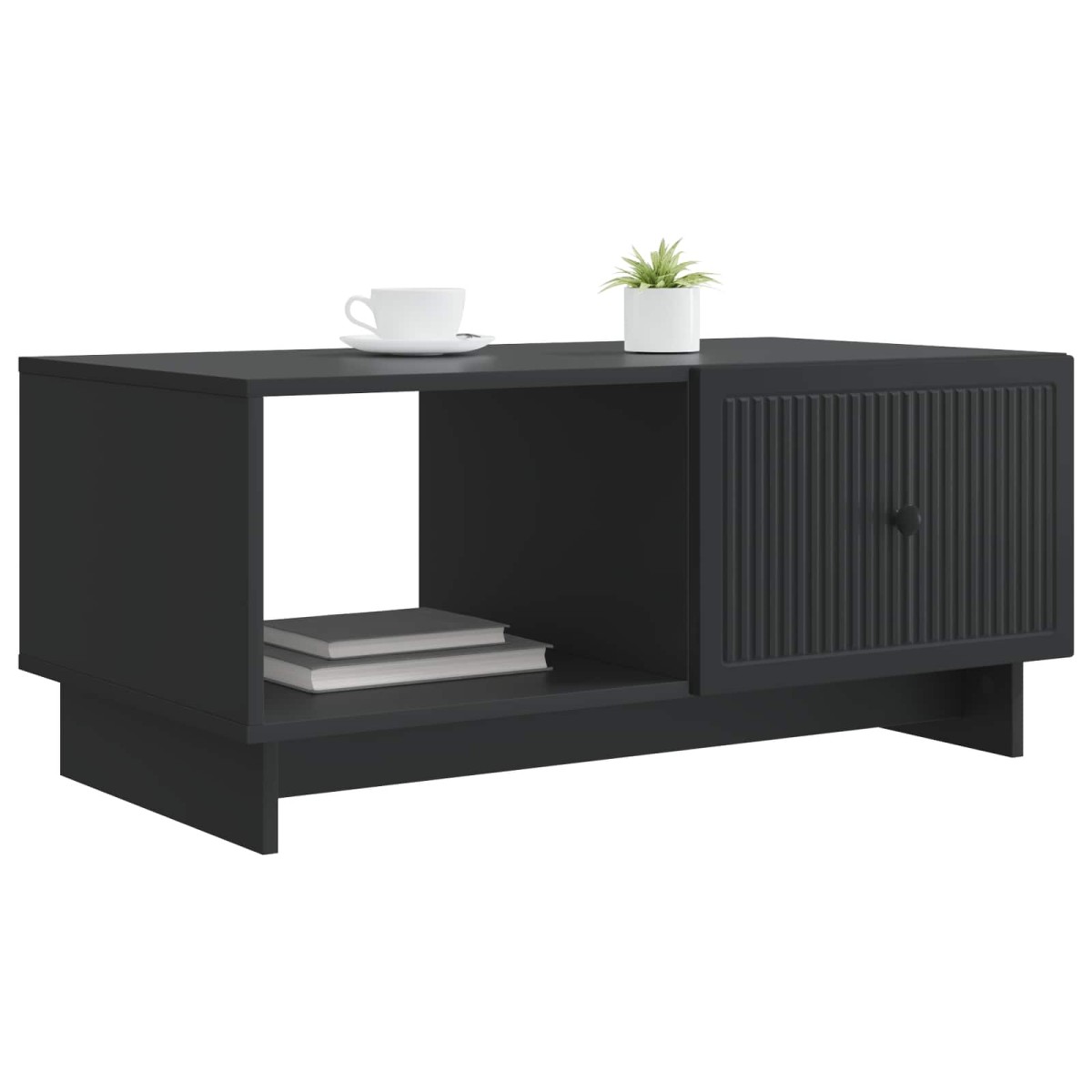 vidaXL Τραπεζάκι σαλονιού Μαύρο 90 x 50 x 40 cm Επεξεργασμένο Ξύλο