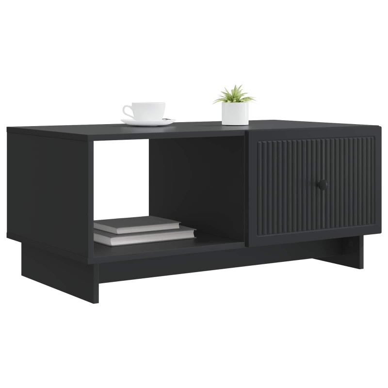 vidaXL Τραπεζάκι σαλονιού Μαύρο 90 x 50 x 40 cm Επεξεργασμένο Ξύλο