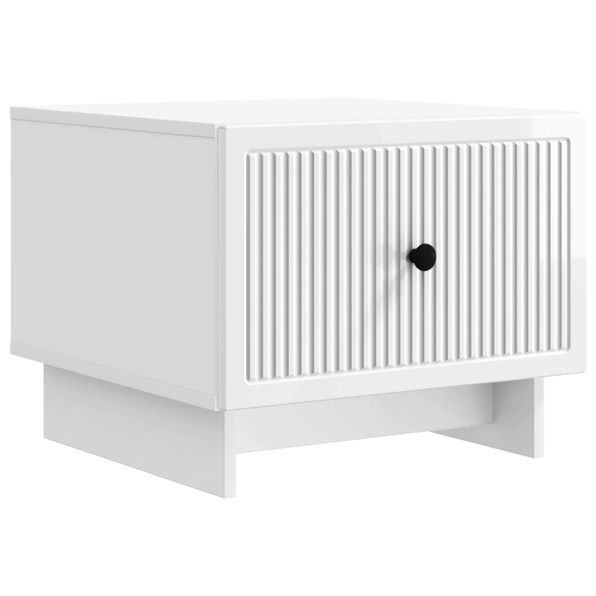 vidaXL Τραπεζάκι σαλονιού Γυαλιστερό Λευκό 49 x 50 x 40 εκ