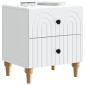 vidaXL Κομοδίνο Λευκό 43 x 34,5 x 48 εκ Επεξεργασμένο Ξύλο