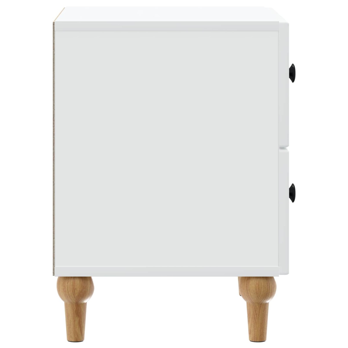 vidaXL Κομοδίνο 2 τμχ. Λευκό 43 x 34,5 x 48 εκ Επεξεργασμένο Ξύλο