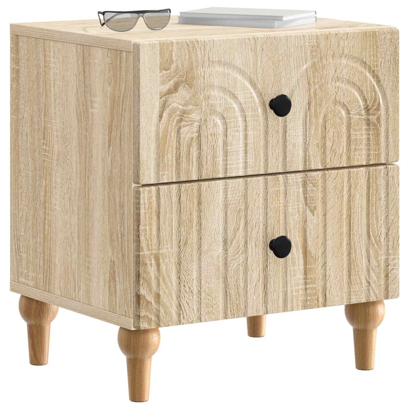 vidaXL Κομοδίνο 2 τμχ. Sonoma Δρυς 43 x 34,5 x 48 εκ