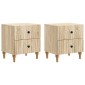 vidaXL Κομοδίνο 2 τμχ. Sonoma Δρυς 43 x 34,5 x 48 εκ