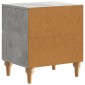 vidaXL Κομοδίνο Γκρι Σκυροδέματος 43 x 34,5 x 48 εκ Επεξεργασμένο Ξύλο