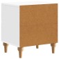 vidaXL Κομοδίνο Γυαλιστερό Λευκό 43 x 34,5 x 48 εκ Επεξεργασμένο Ξύλο