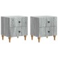 vidaXL Κομοδίνο 2 τμχ. Γκρι Sonoma 43 x 34,5 x 48 εκ