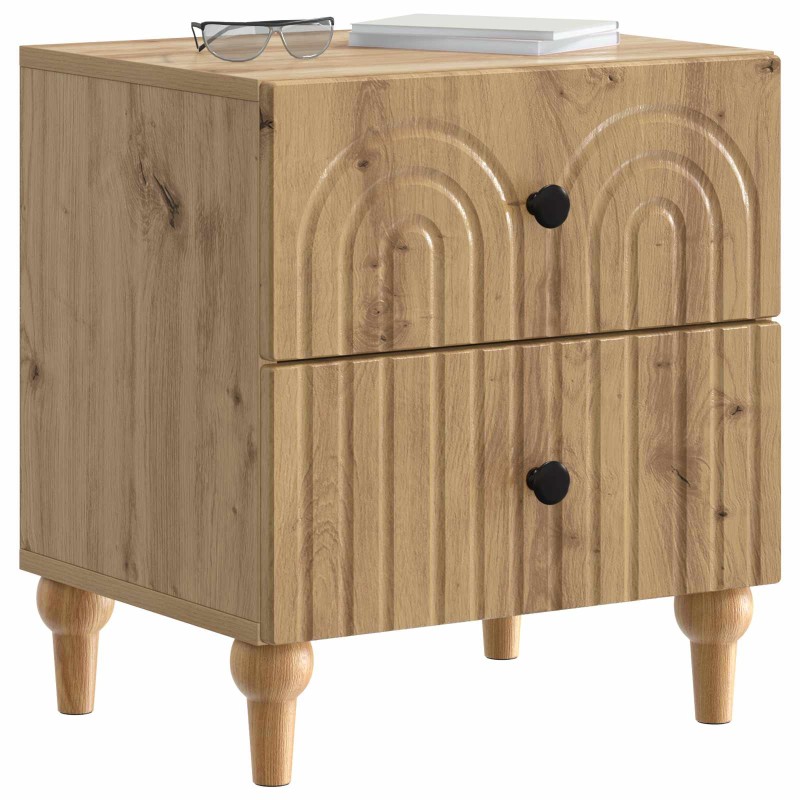 vidaXL Κομοδίνο 2 τμχ. Artisan Δρυς 43 x 34,5 x 48 εκ