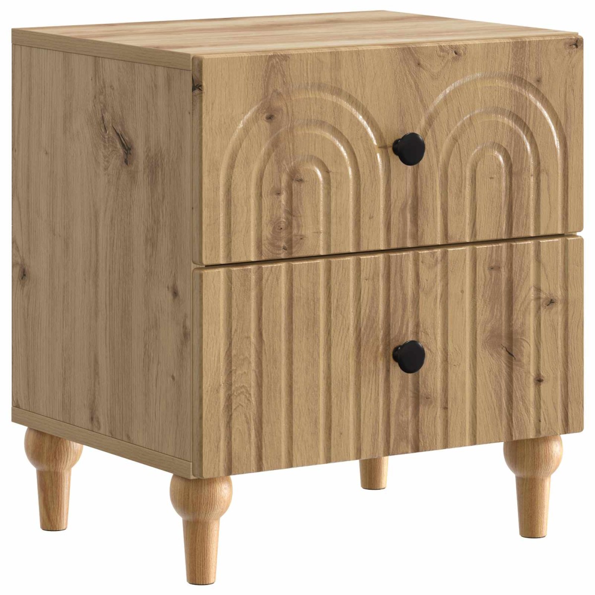 vidaXL Κομοδίνο 2 τμχ. Artisan Δρυς 43 x 34,5 x 48 εκ