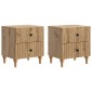 vidaXL Κομοδίνο 2 τμχ. Artisan Δρυς 43 x 34,5 x 48 εκ