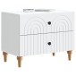 vidaXL Κομοδίνο με συρτάρι Λευκό 62 x 34,5 x 48 εκ Επεξεργασμένο Ξύλο