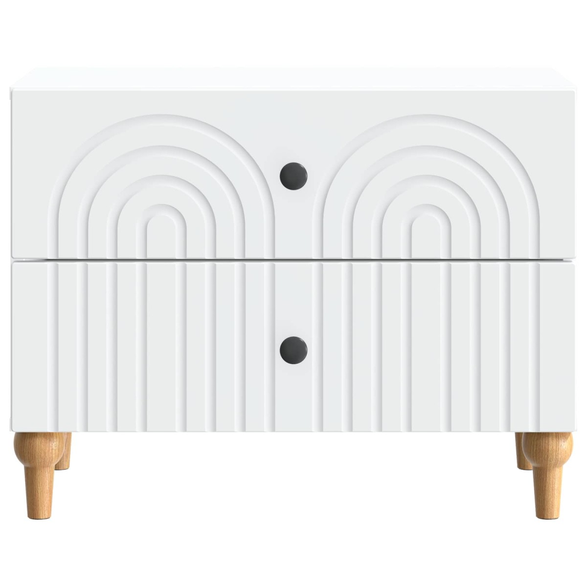 vidaXL Κομοδίνο με συρτάρι Λευκό 62 x 34,5 x 48 εκ Επεξεργασμένο Ξύλο