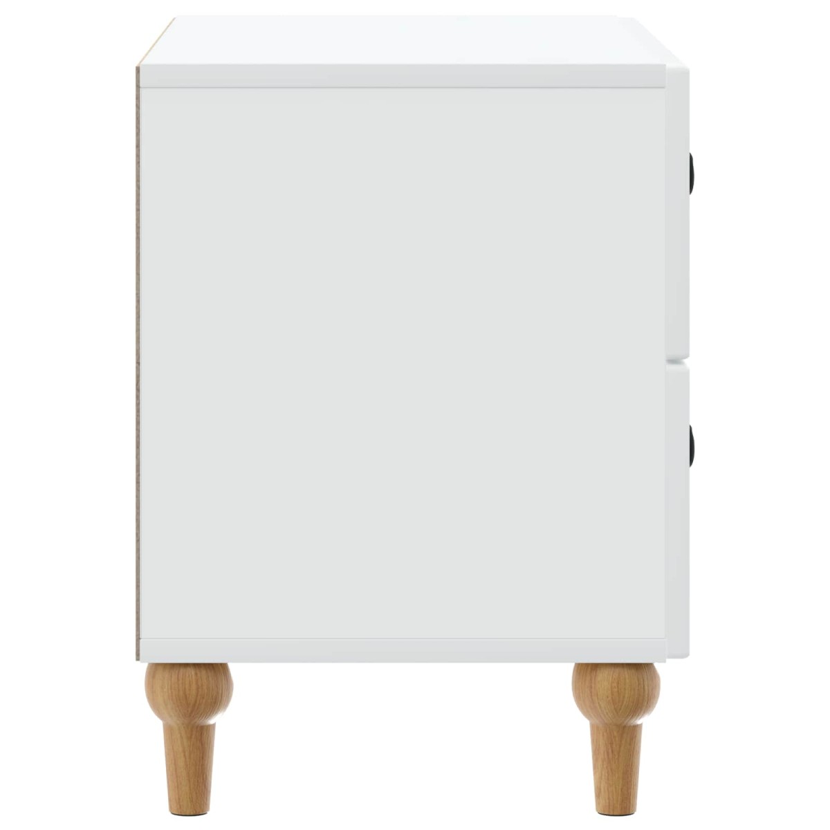 vidaXL Κομοδίνο με συρτάρι Λευκό 62 x 34,5 x 48 εκ Επεξεργασμένο Ξύλο