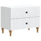 vidaXL Κομοδίνο με συρτάρι Λευκό 62 x 34,5 x 48 εκ Επεξεργασμένο Ξύλο