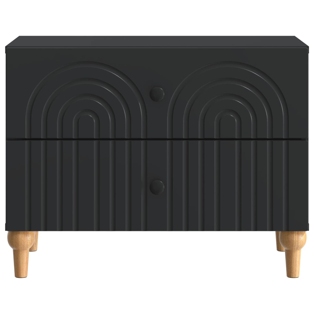 vidaXL Κομοδίνο με συρτάρι Μαύρο 62 x 34,5 x 48 εκ Επεξεργασμένο Ξύλο