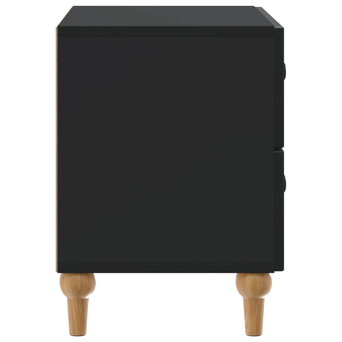 vidaXL Κομοδίνο με συρτάρι Μαύρο 62 x 34,5 x 48 εκ Επεξεργασμένο Ξύλο