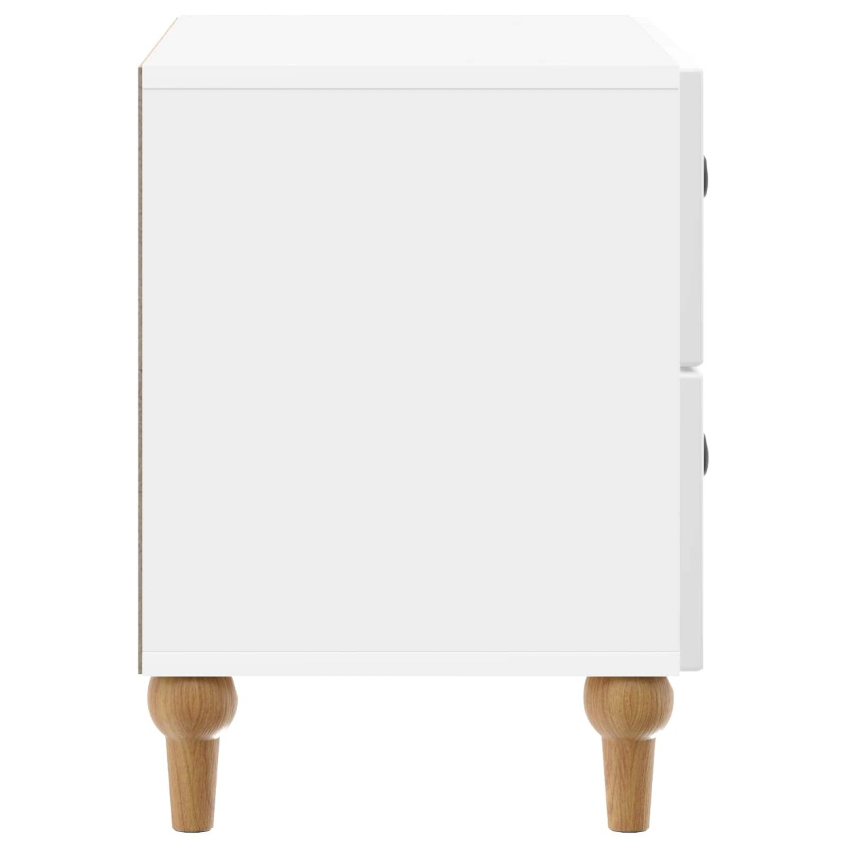vidaXL Κομοδίνο Γυαλιστερό Λευκό 62 x 34,5 x 48 εκ Επεξεργασμένο Ξύλο