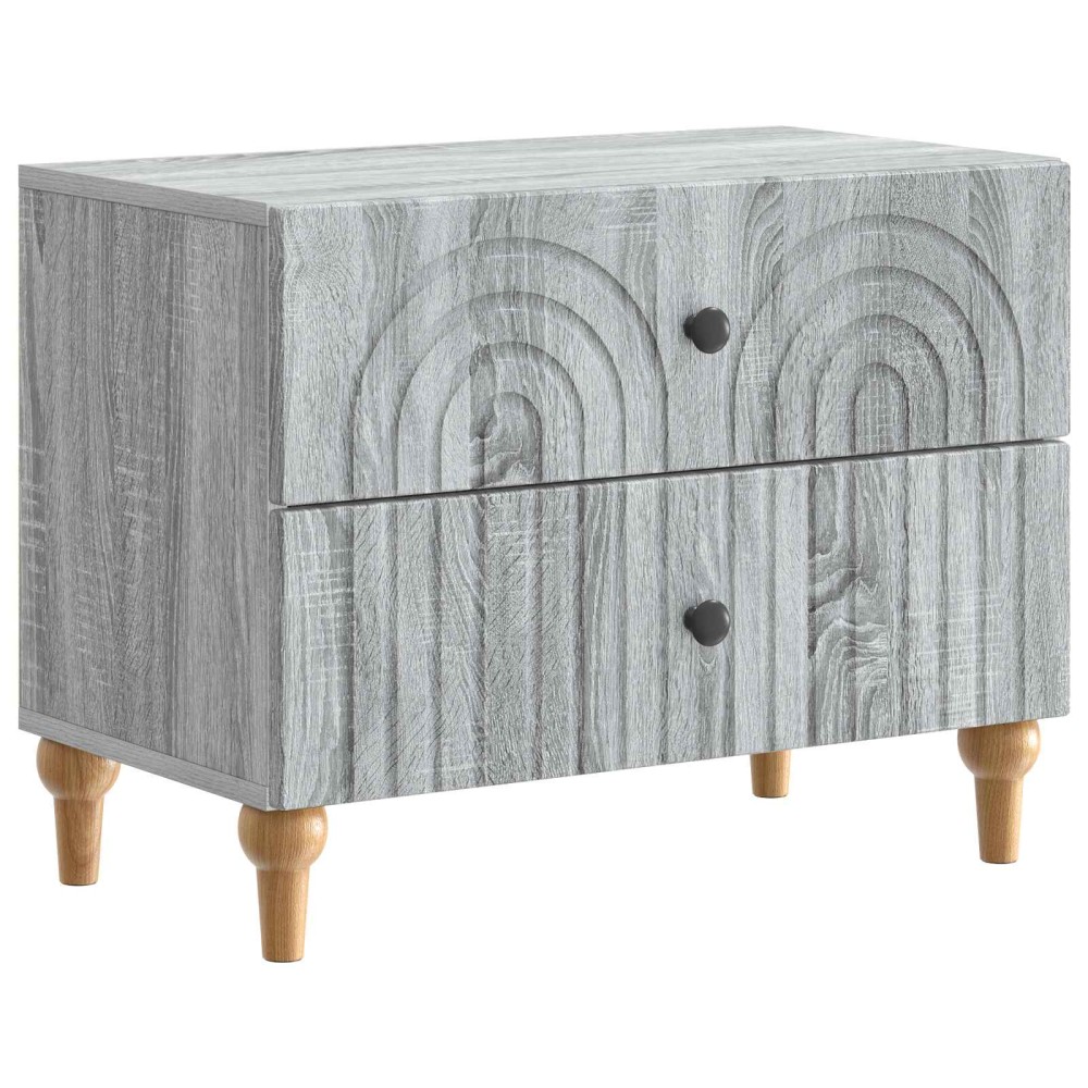 vidaXL Κομοδίνο Γκρι Sonoma 62 x 34,5 x 48 εκ Επεξεργασμένο Ξύλο