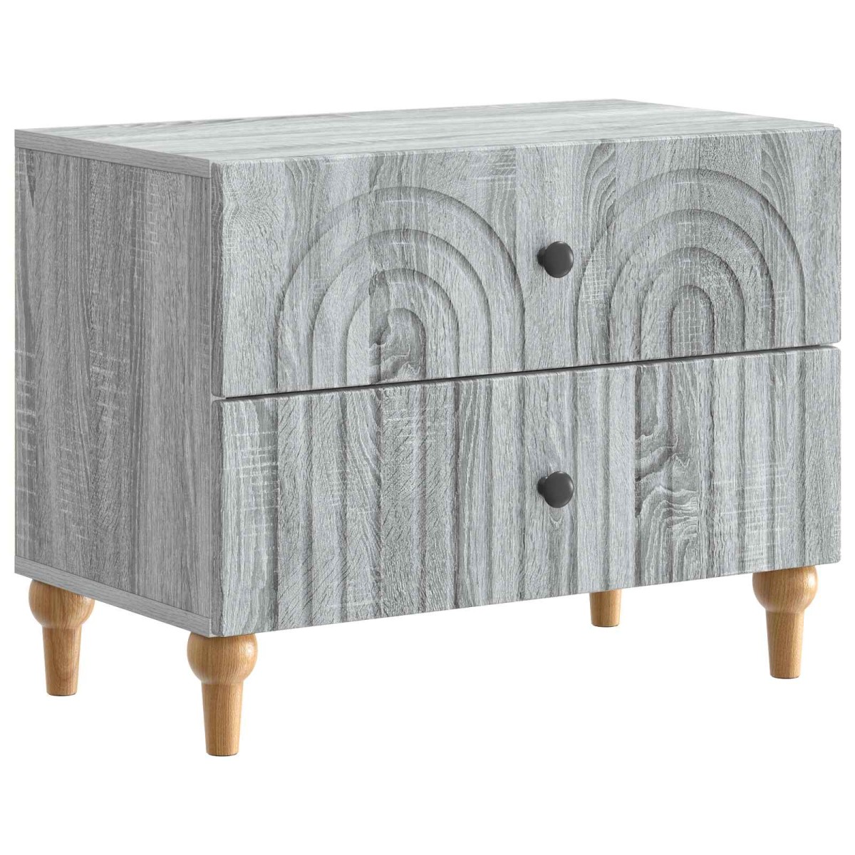 vidaXL Κομοδίνο Γκρι Sonoma 62 x 34,5 x 48 εκ Επεξεργασμένο Ξύλο