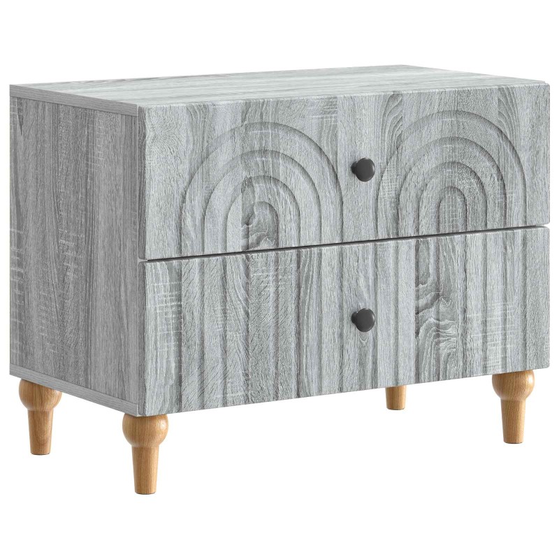 vidaXL Κομοδίνο Γκρι Sonoma 62 x 34,5 x 48 εκ Επεξεργασμένο Ξύλο