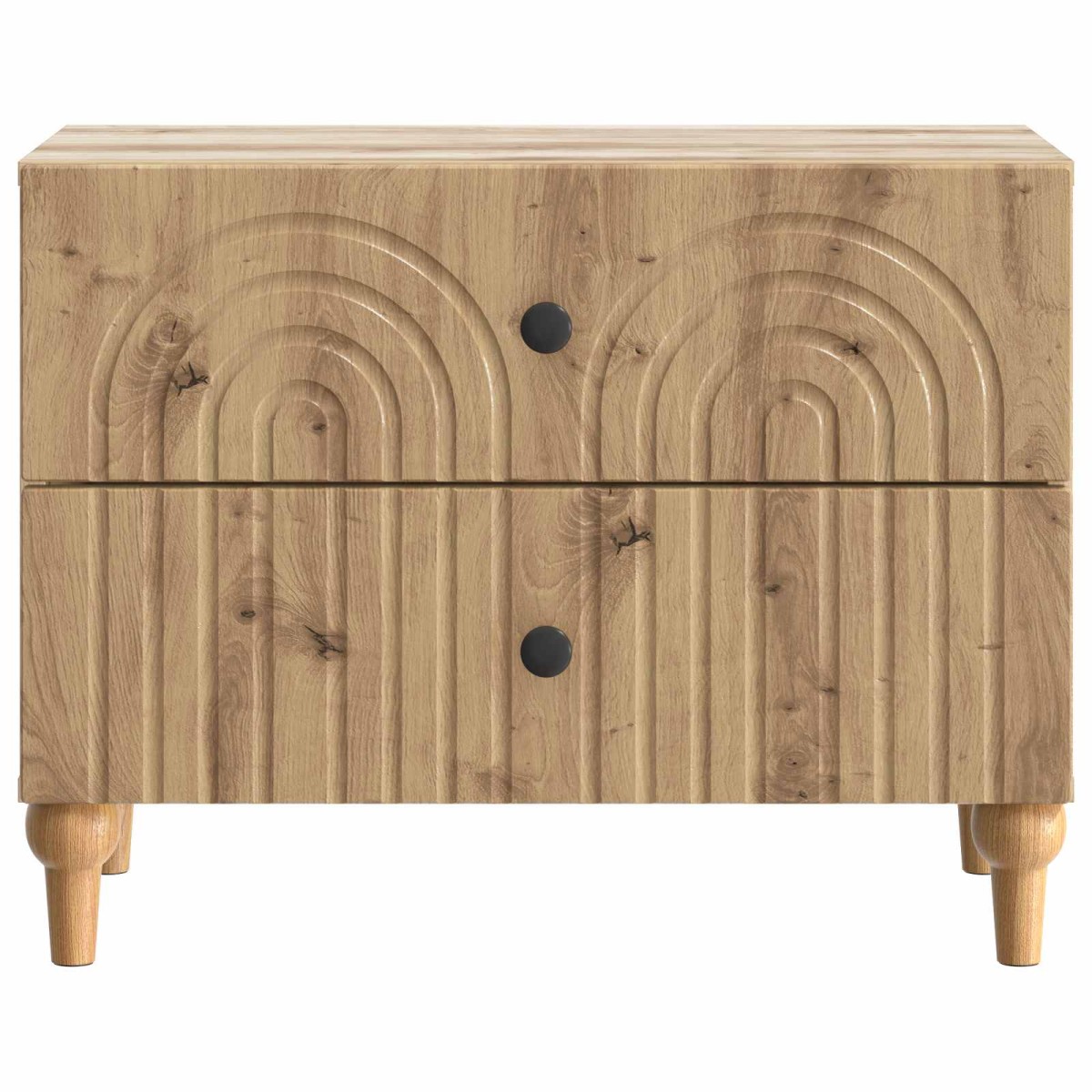 vidaXL Κομοδίνο Artisan Δρυς 62 x 34,5 x 48 εκ Επεξεργασμένο Ξύλο