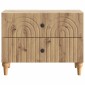 vidaXL Κομοδίνο Artisan Δρυς 62 x 34,5 x 48 εκ Επεξεργασμένο Ξύλο
