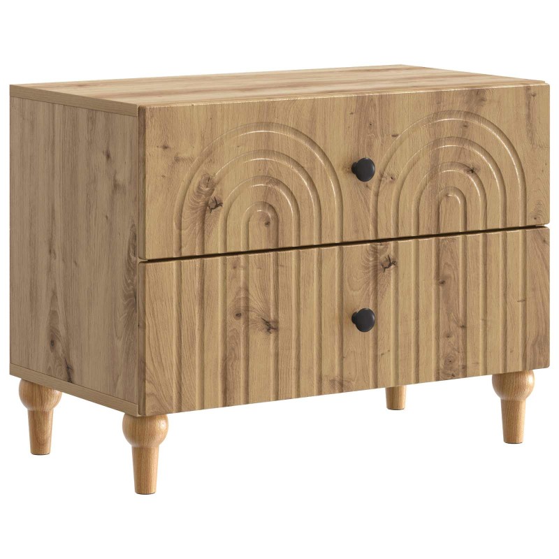 vidaXL Κομοδίνο Artisan Δρυς 62 x 34,5 x 48 εκ Επεξεργασμένο Ξύλο