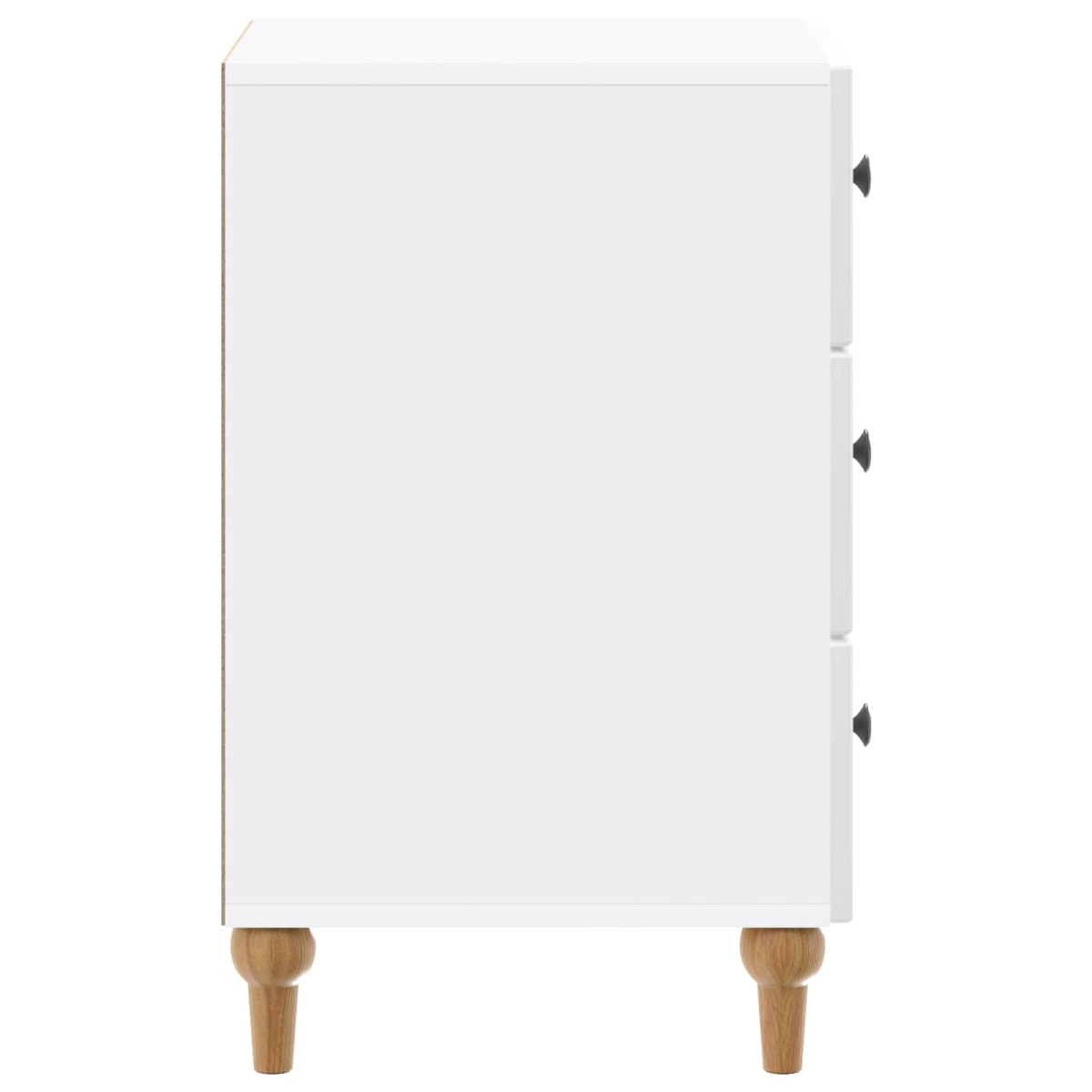 vidaXL Κομοδίνο Γυαλιστερό Λευκό 43x 41 x 66,5 εκ Επεξεργασμένο Ξύλο
