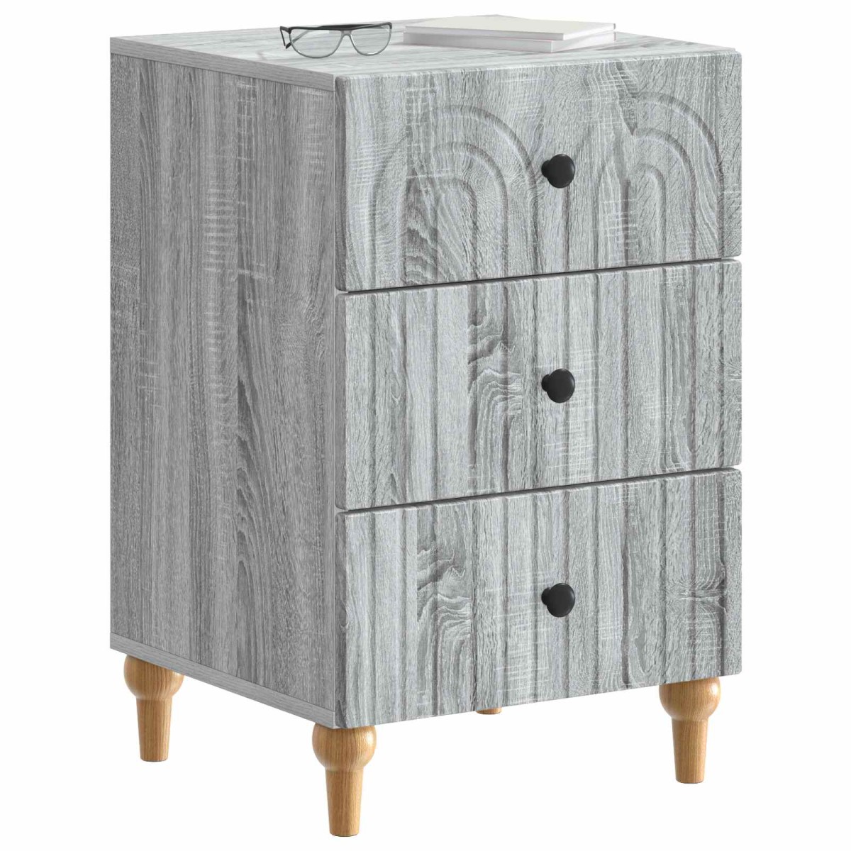 vidaXL Κομοδίνο Γκρι Sonoma 43x 41 x 66,5 εκ Επεξεργασμένο Ξύλο