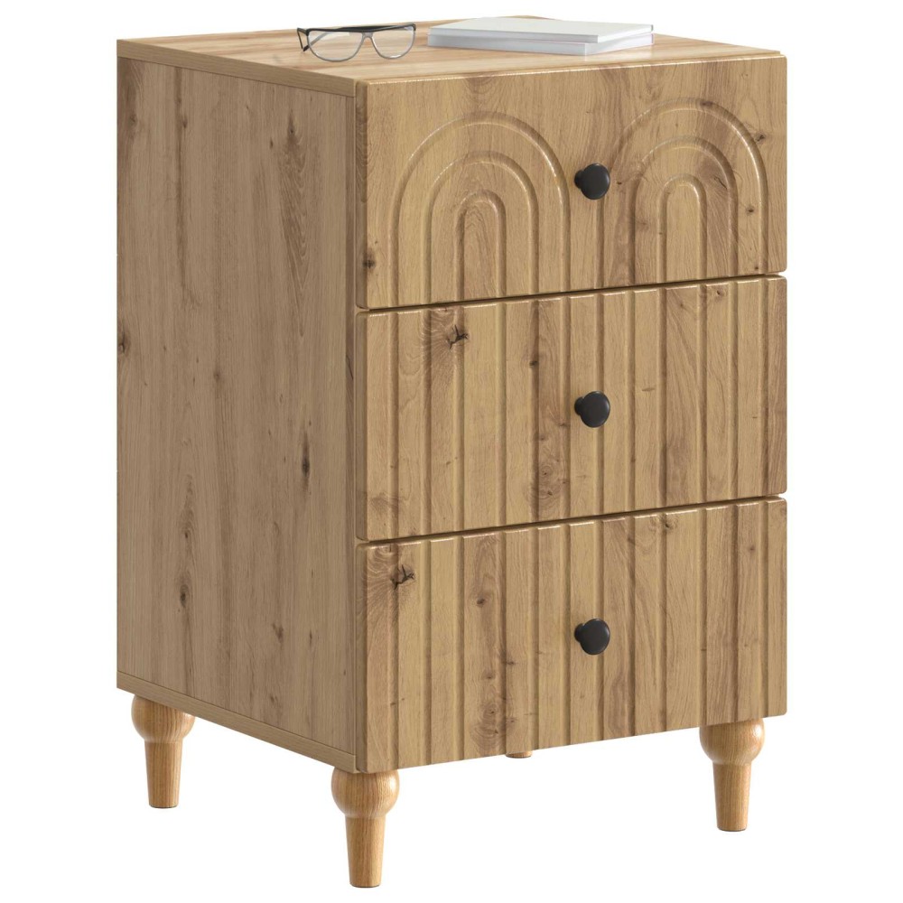 vidaXL Κομοδίνο Artisan Δρυς 43x 41 x 66,5 εκ Επεξεργασμένο Ξύλο