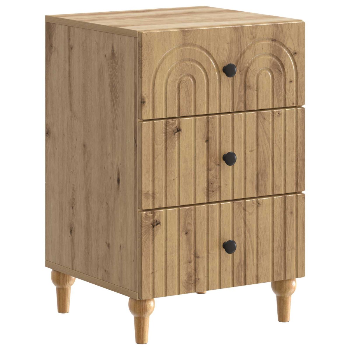 vidaXL Κομοδίνο Artisan Δρυς 43x 41 x 66,5 εκ Επεξεργασμένο Ξύλο