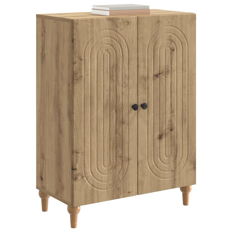vidaXL Πλαϊνό γραφείο Artisan Δρυς 66 x 34,5 x 90 εκ