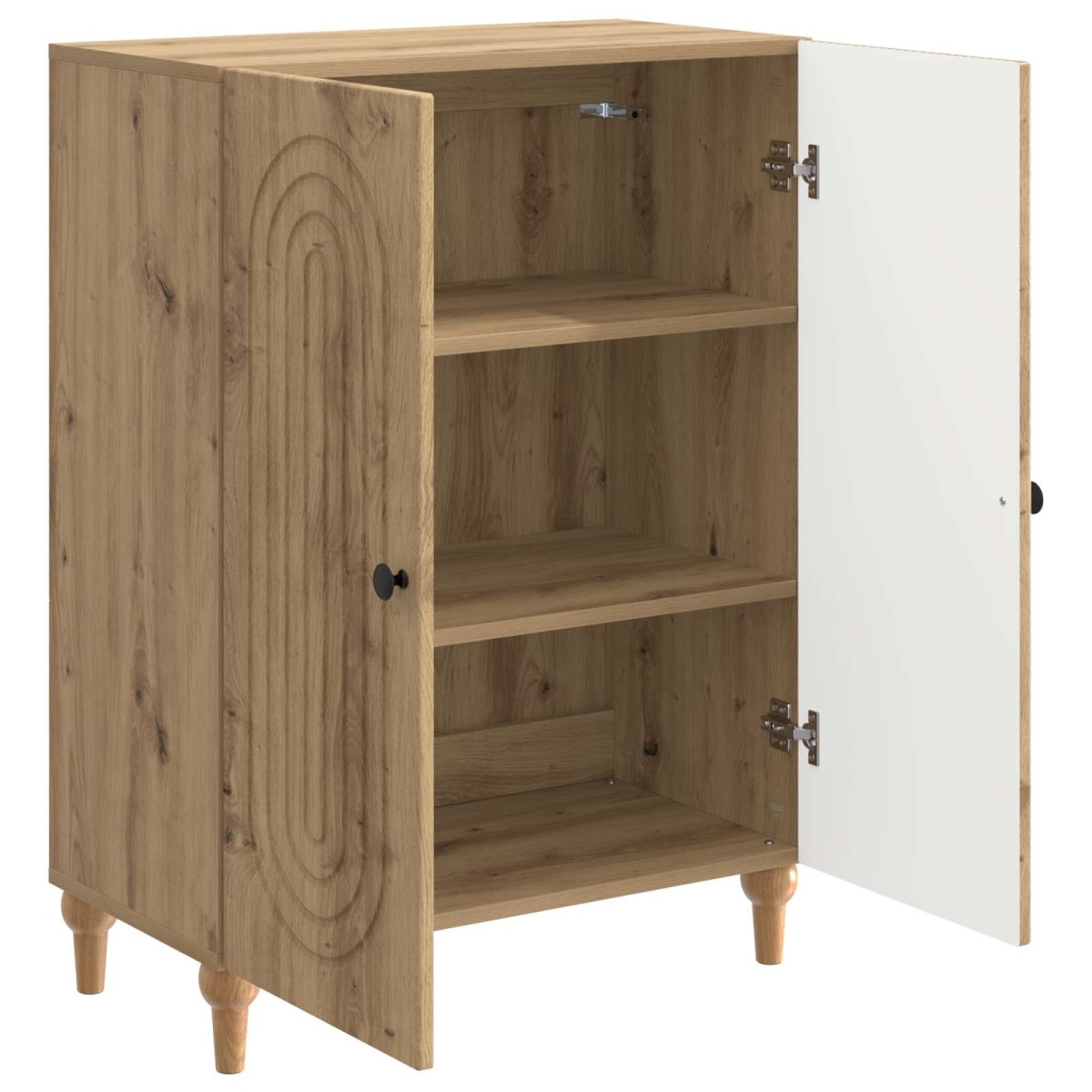vidaXL Πλαϊνό γραφείο Artisan Δρυς 66 x 34,5 x 90 εκ