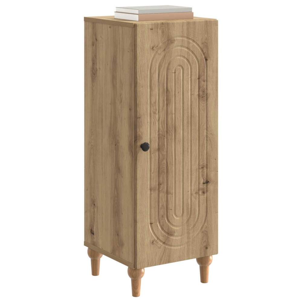 vidaXL Πλαϊνό γραφείο Artisan Δρυς 33 x 34,5 x 90 εκ