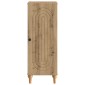 vidaXL Πλαϊνό γραφείο Artisan Δρυς 33 x 34,5 x 90 εκ