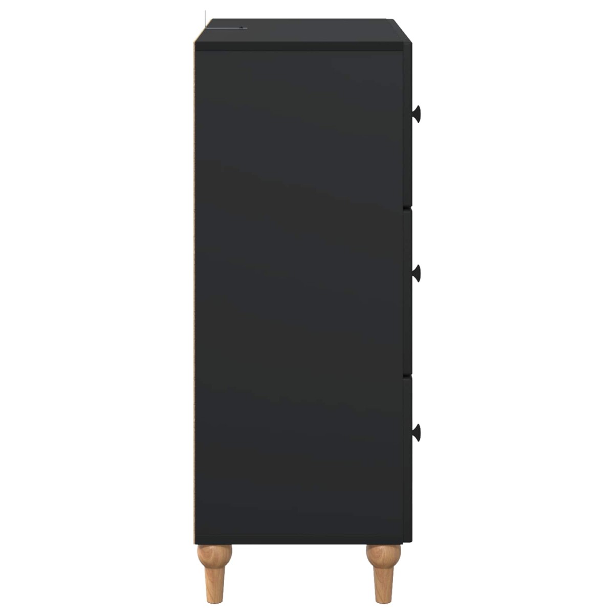 vidaXL Ντουλάπι με Συρτάρια Μαύρο 66 x 34,5 x 90 εκ Επεξεργασμένο Ξύλο
