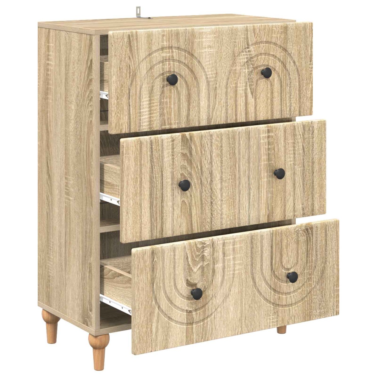 vidaXL Ντουλάπι με Συρτάρια Sonoma Δρυς 66 x 34,5 x 90 εκ