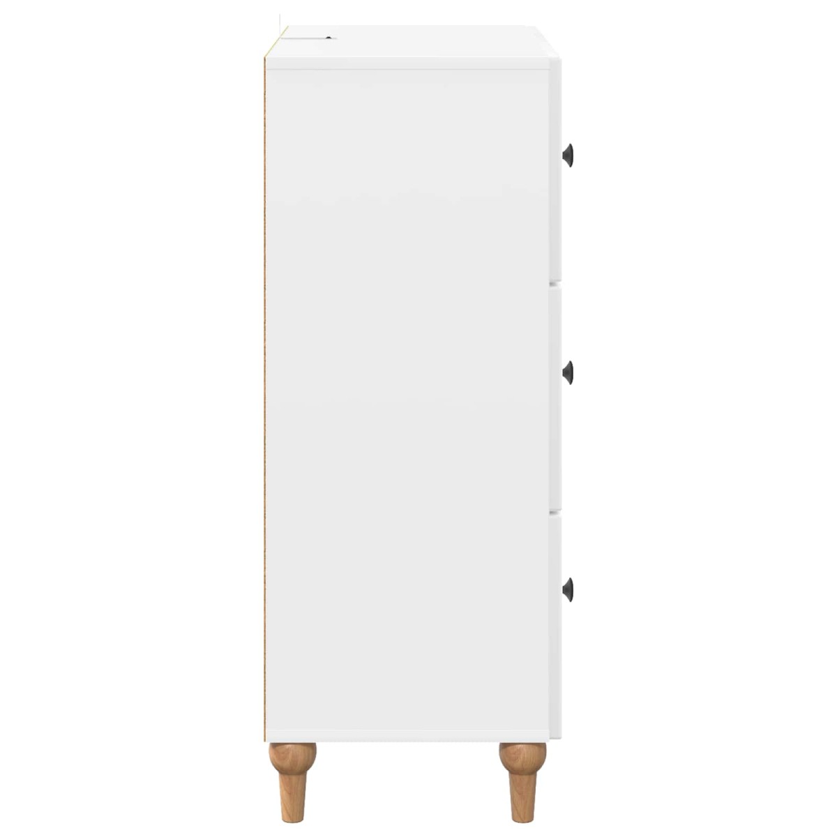 vidaXL Ντουλάπι με Συρτάρια Γυαλιστερό Λευκό 66 x 34,5 x 90 εκ