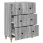 vidaXL Ντουλάπι με Συρτάρια Γκρι Sonoma 66 x 34,5 x 90 εκ