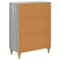 vidaXL Ντουλάπι με Συρτάρια Γκρι Sonoma 66 x 34,5 x 90 εκ