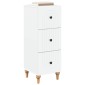 vidaXL Ντουλάπι με Συρτάρια Λευκό 33 x 34,5 x 90 εκ Επεξεργασμένο Ξύλο