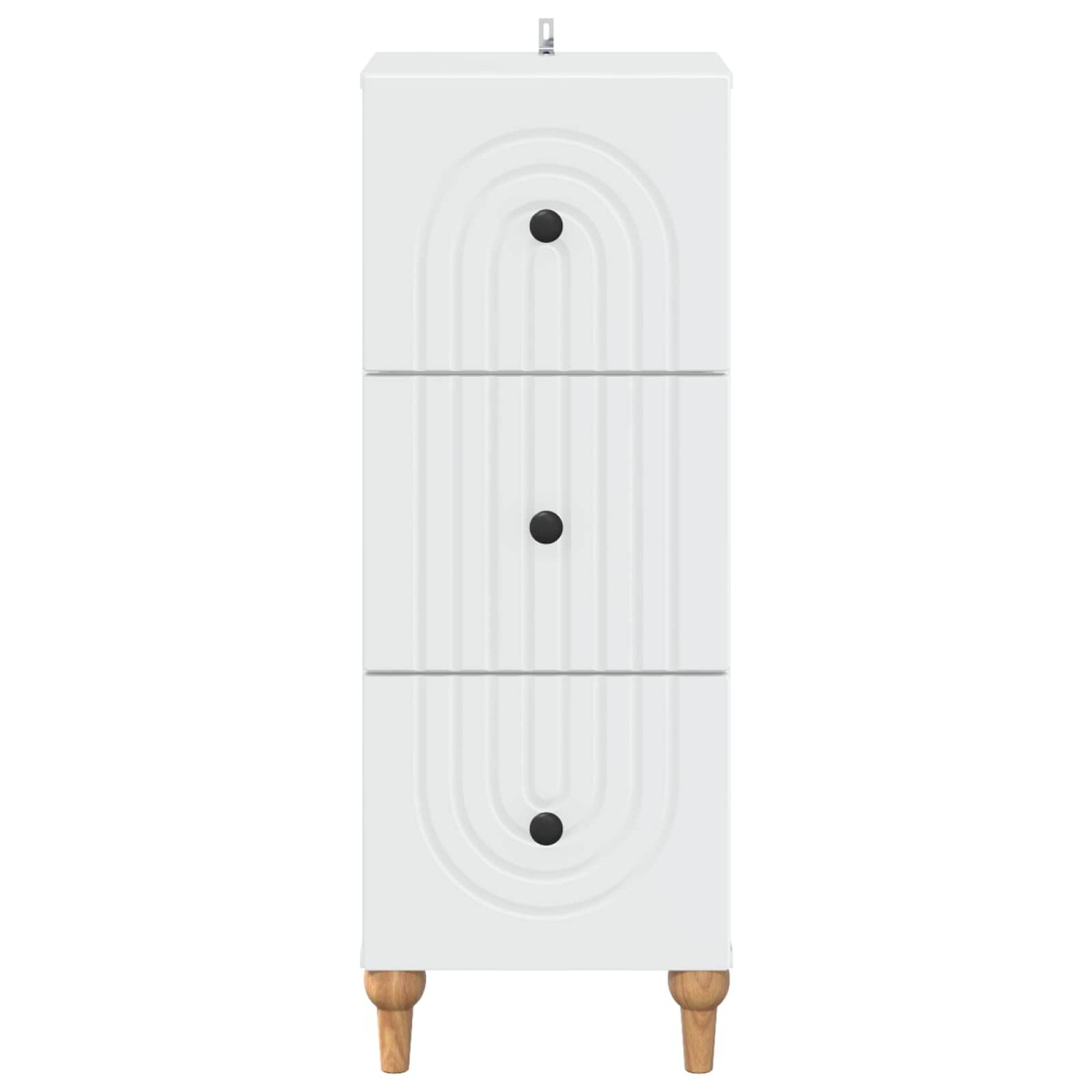 vidaXL Ντουλάπι με Συρτάρια Λευκό 33 x 34,5 x 90 εκ Επεξεργασμένο Ξύλο
