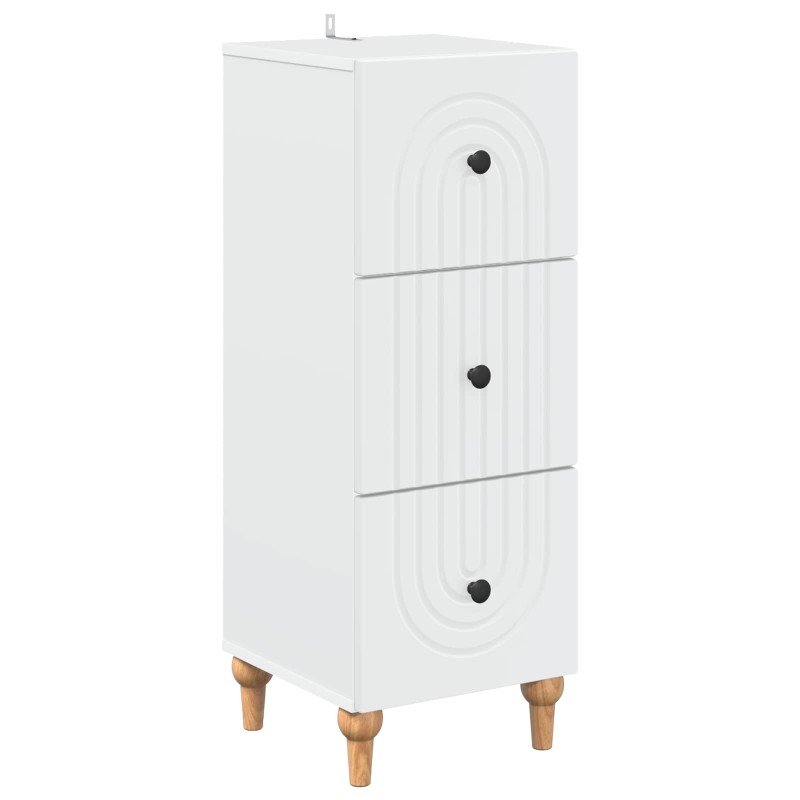 vidaXL Ντουλάπι με Συρτάρια Λευκό 33 x 34,5 x 90 εκ Επεξεργασμένο Ξύλο