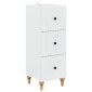vidaXL Ντουλάπι με Συρτάρια Λευκό 33 x 34,5 x 90 εκ Επεξεργασμένο Ξύλο