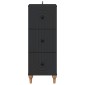 vidaXL Ντουλάπι με Συρτάρια Μαύρο 33 x 34,5 x 90 εκ Επεξεργασμένο Ξύλο