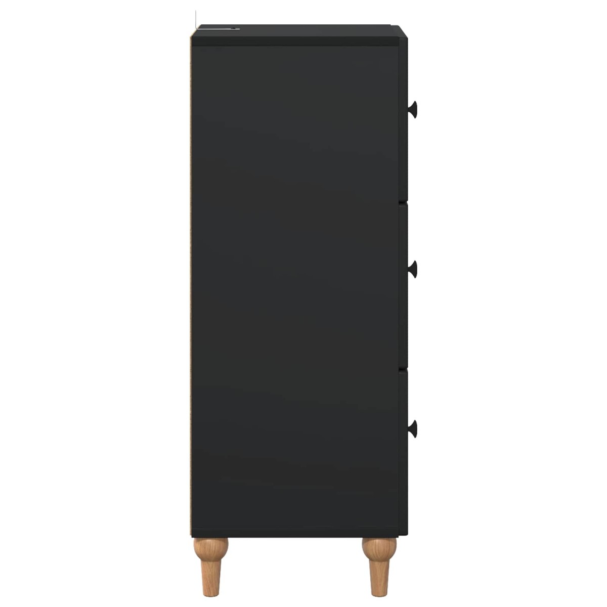 vidaXL Ντουλάπι με Συρτάρια Μαύρο 33 x 34,5 x 90 εκ Επεξεργασμένο Ξύλο