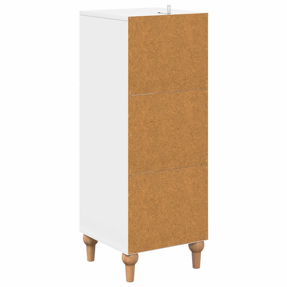 vidaXL Ντουλάπι με Συρτάρια Γυαλιστερό Λευκό 33 x 34,5 x 90 εκ