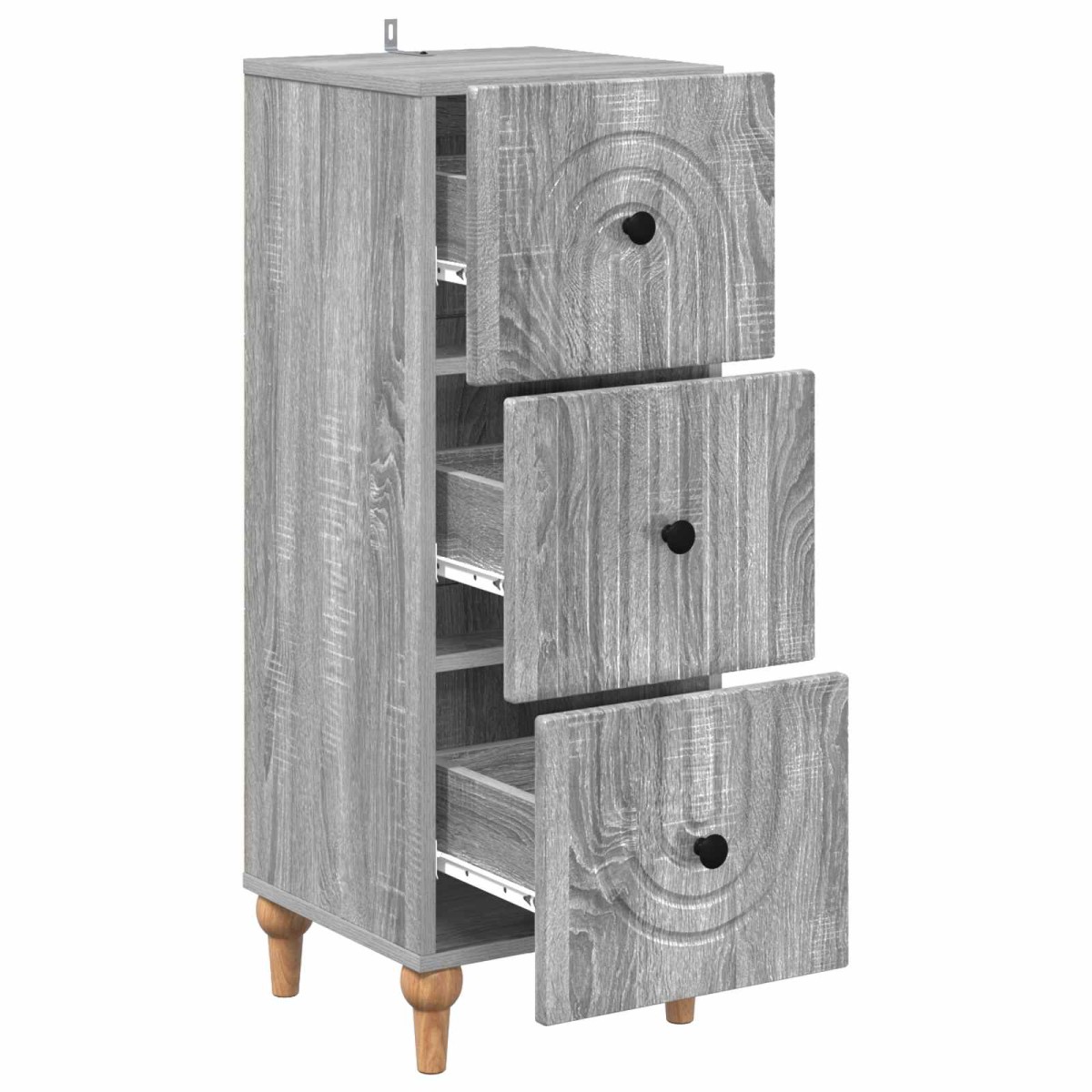 vidaXL Ντουλάπι με Συρτάρια Γκρι Sonoma 33 x 34,5 x 90 εκ